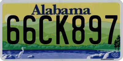 AL license plate 66CK897