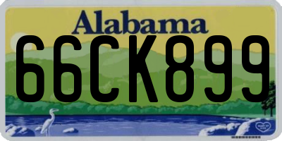 AL license plate 66CK899