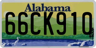 AL license plate 66CK910