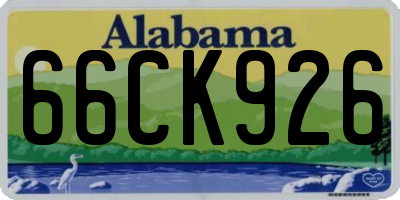 AL license plate 66CK926