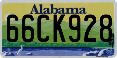 AL license plate 66CK928