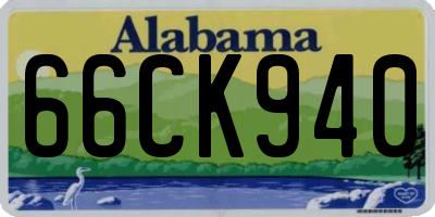 AL license plate 66CK940