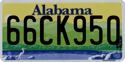 AL license plate 66CK950