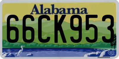 AL license plate 66CK953