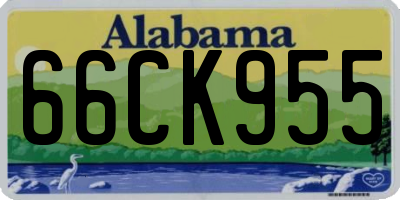 AL license plate 66CK955