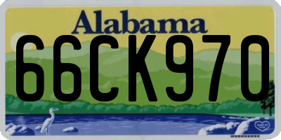AL license plate 66CK970
