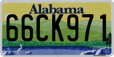 AL license plate 66CK971