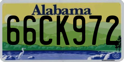 AL license plate 66CK972