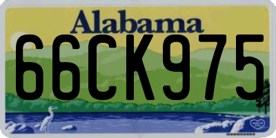 AL license plate 66CK975