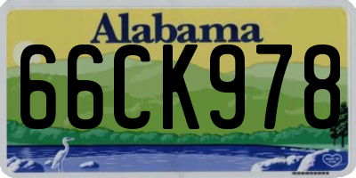 AL license plate 66CK978