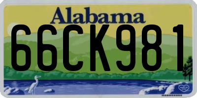 AL license plate 66CK981