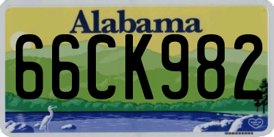 AL license plate 66CK982