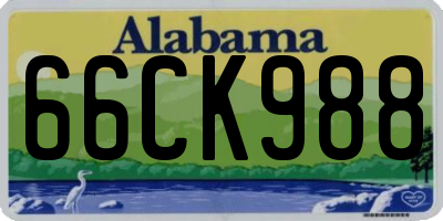 AL license plate 66CK988
