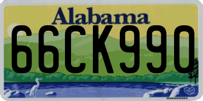 AL license plate 66CK990