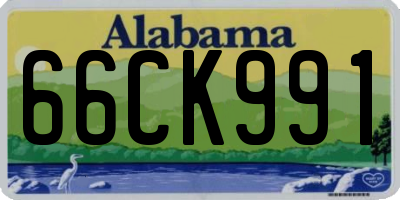 AL license plate 66CK991