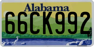 AL license plate 66CK992