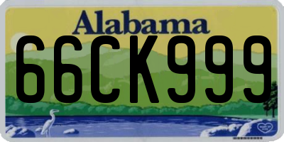 AL license plate 66CK999