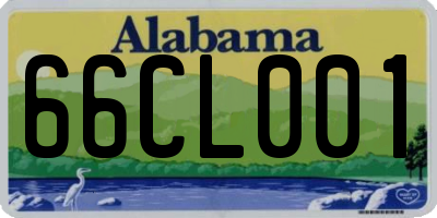 AL license plate 66CL001