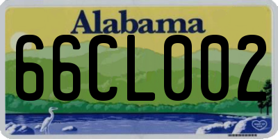 AL license plate 66CL002