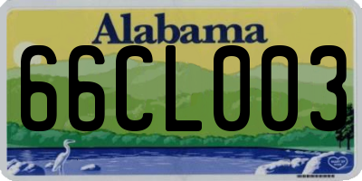 AL license plate 66CL003