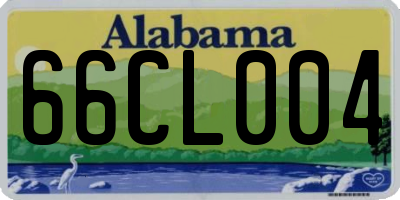 AL license plate 66CL004