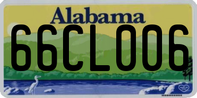 AL license plate 66CL006