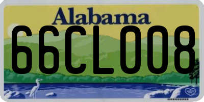 AL license plate 66CL008