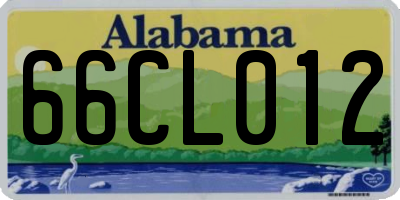 AL license plate 66CL012