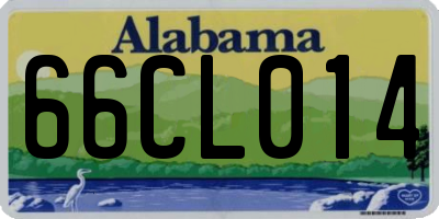 AL license plate 66CL014