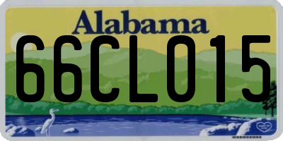 AL license plate 66CL015