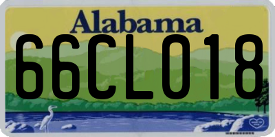 AL license plate 66CL018