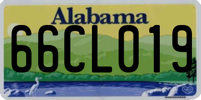 AL license plate 66CL019
