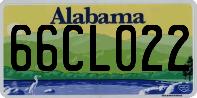 AL license plate 66CL022