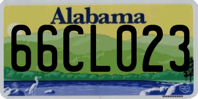 AL license plate 66CL023