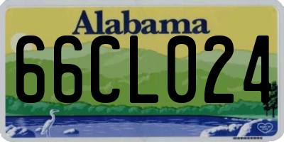 AL license plate 66CL024