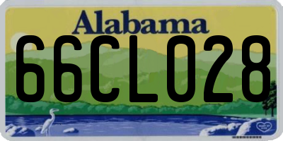 AL license plate 66CL028