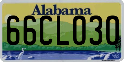 AL license plate 66CL030