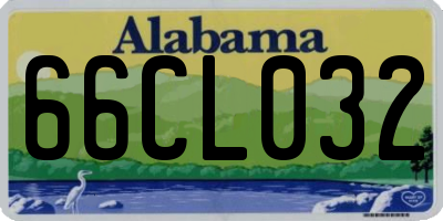 AL license plate 66CL032