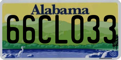 AL license plate 66CL033