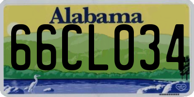 AL license plate 66CL034