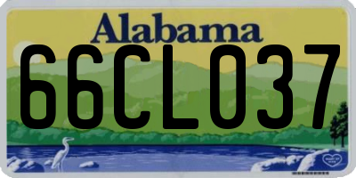 AL license plate 66CL037