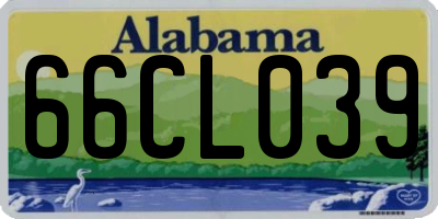AL license plate 66CL039