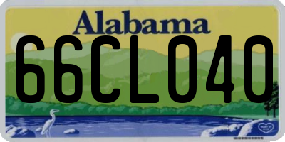 AL license plate 66CL040