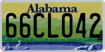 AL license plate 66CL042