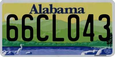 AL license plate 66CL043