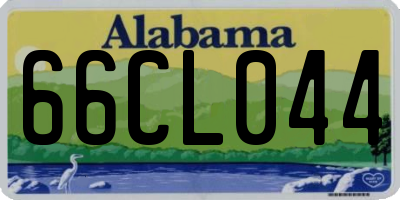AL license plate 66CL044