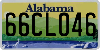AL license plate 66CL046