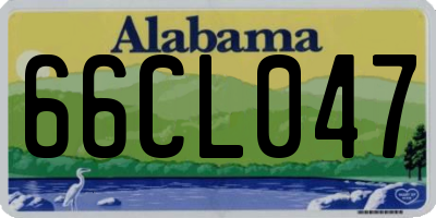AL license plate 66CL047