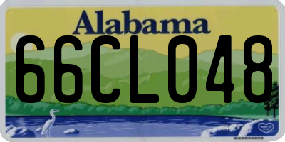 AL license plate 66CL048