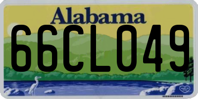 AL license plate 66CL049
